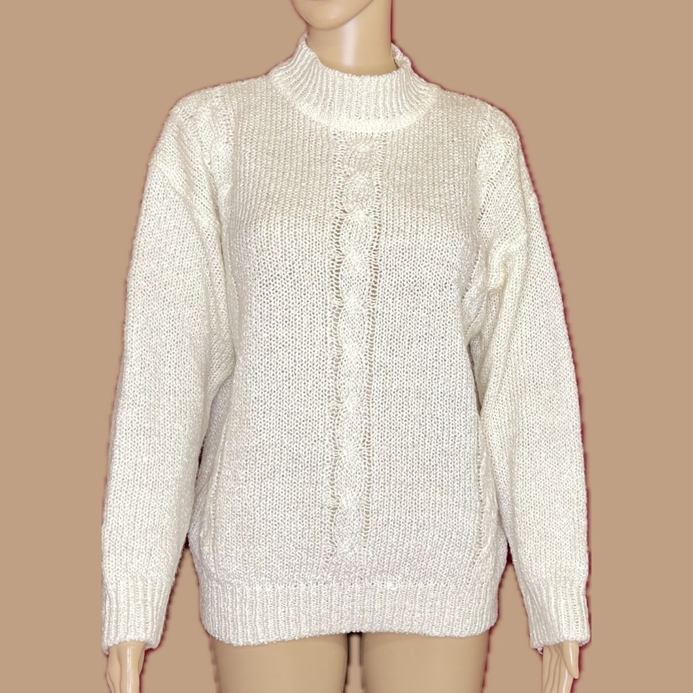 Vintage 80’s Bristol Court Mock Turtleneck Pullover Sweater Large